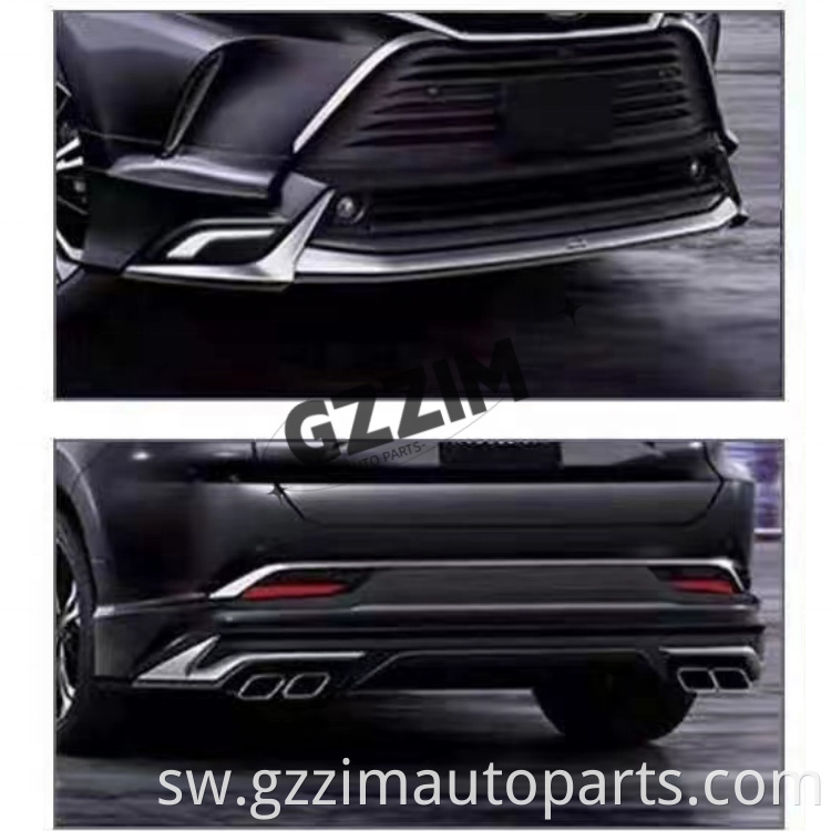 Mbele ya plastiki na kit bumper mwili kwa 2022 Harrier m Kit Kit Kit